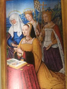 149 - Anne com seus Santos Patronos - The Grandes Heures of Anne The Britanny, Queen of France - Uso de Roma, Paris - 1500