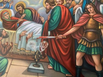 2 - 565 -A dormição de Maria com o anjo Miguel cortando os braços de Jefonias - Stefanos, Bispo de Arsinoe (2)