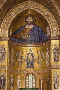 3409 - Jesus Cristo Pantocrator - Cefalu - Palermo - sec XII