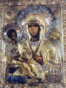 4583 - Panagia Tricherousa - A Virgem de 3 mãos - Monastério Hilandar