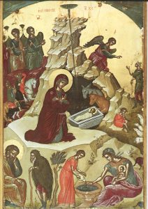 5- 4399 - O Nascimento de Cristo - Teófanes, o Cretano (1546) - A Montanha Sagrada (Grécia) - Sagrado Monastério de Stavronikita