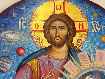 5464 - Jesus Cristo em Ascenção - Maravilhoso - Igreja ao lado da Catedral de San Savvas - Belgrado