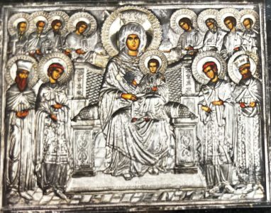 6962 - Virgem Econômica - O Milagre da Santificação quando a Virgem apareceu para Santo Atanásio do Monastério Great Lavra do Monte Athos