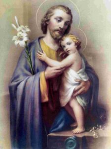 7489 - São José e a flor da pureza com o menino Jesus