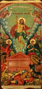 9 - 4166 - Jesus Cristo Ressuscitou - ícone grego magnífico