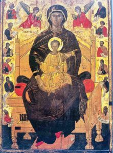 Theotokos ou a Senhora dos Anjos - Monastério Santa Lavra de São Savvas - Jerusalém -1608